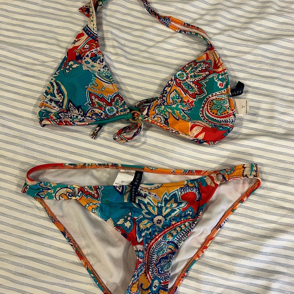 Polo by Ralph Lauren Multicolor Paisley Bikini